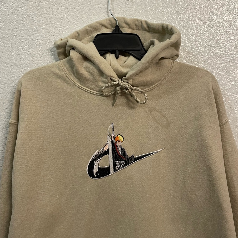 Ichigo kurosaki swoosh cream hoodie bleach anime - Picture 4 of 6